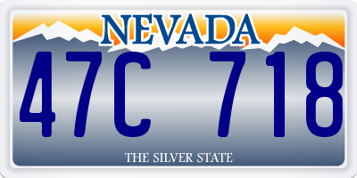 NV license plate 47C718