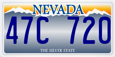 NV license plate 47C720