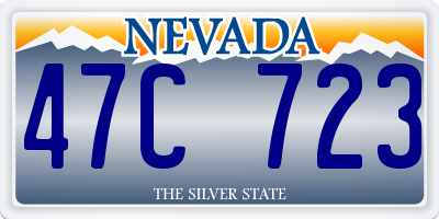 NV license plate 47C723