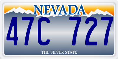 NV license plate 47C727