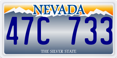 NV license plate 47C733