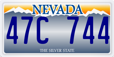 NV license plate 47C744