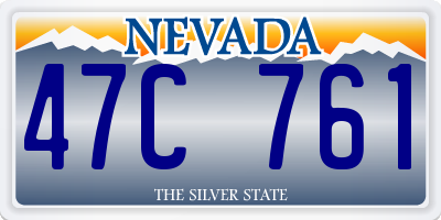NV license plate 47C761