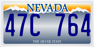 NV license plate 47C764