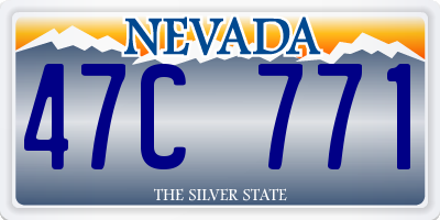 NV license plate 47C771