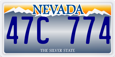 NV license plate 47C774