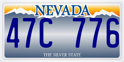 NV license plate 47C776