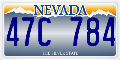 NV license plate 47C784