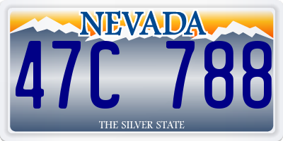 NV license plate 47C788