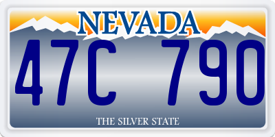 NV license plate 47C790