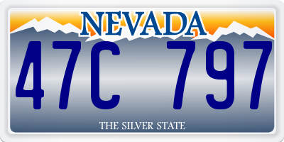 NV license plate 47C797