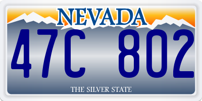 NV license plate 47C802