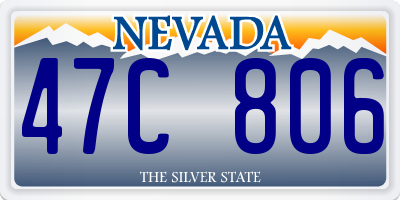 NV license plate 47C806
