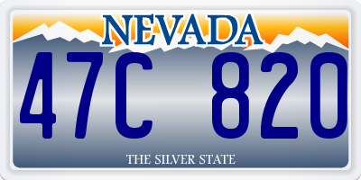 NV license plate 47C820