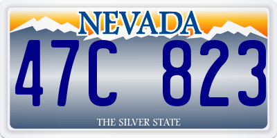 NV license plate 47C823