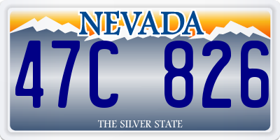 NV license plate 47C826