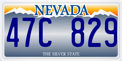 NV license plate 47C829