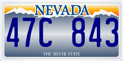 NV license plate 47C843