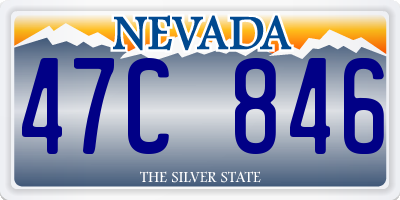 NV license plate 47C846