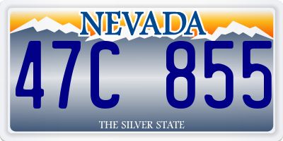 NV license plate 47C855