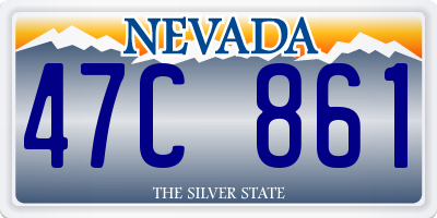 NV license plate 47C861