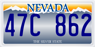 NV license plate 47C862