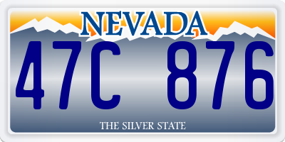 NV license plate 47C876