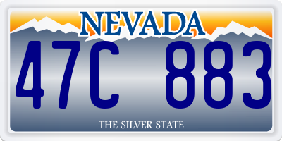 NV license plate 47C883