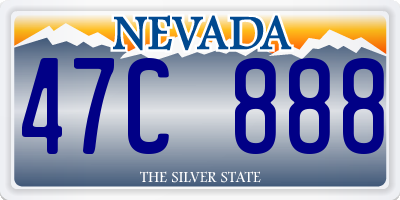 NV license plate 47C888