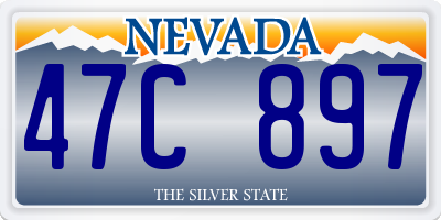 NV license plate 47C897