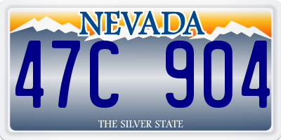 NV license plate 47C904