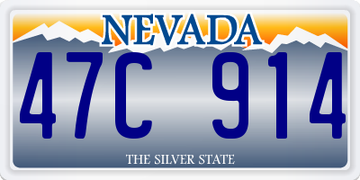 NV license plate 47C914