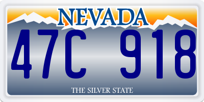 NV license plate 47C918