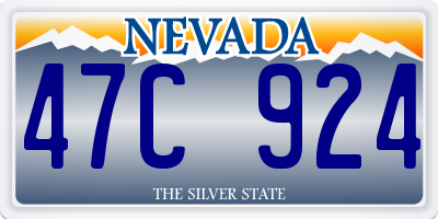 NV license plate 47C924