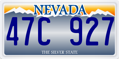 NV license plate 47C927
