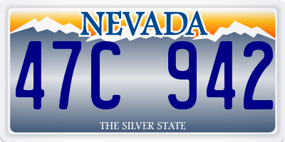 NV license plate 47C942