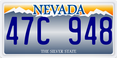 NV license plate 47C948