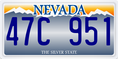 NV license plate 47C951