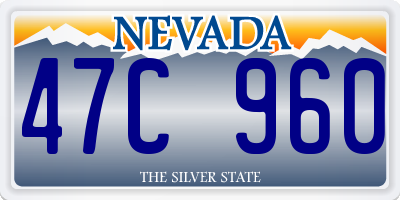 NV license plate 47C960