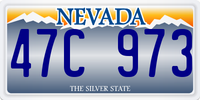 NV license plate 47C973
