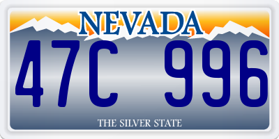 NV license plate 47C996