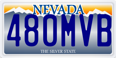 NV license plate 480MVB