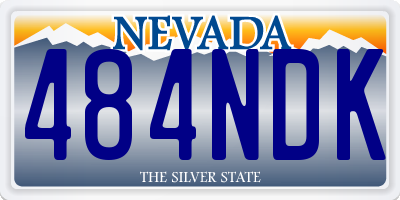 NV license plate 484NDK