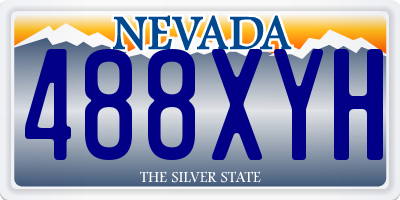 NV license plate 488XYH