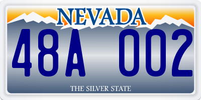 NV license plate 48A002