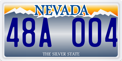 NV license plate 48A004