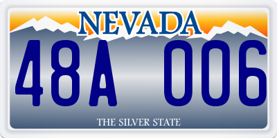 NV license plate 48A006