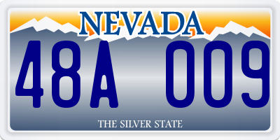 NV license plate 48A009