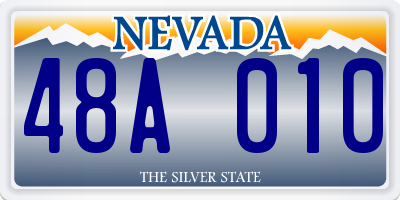 NV license plate 48A010