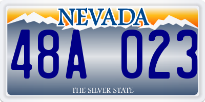 NV license plate 48A023